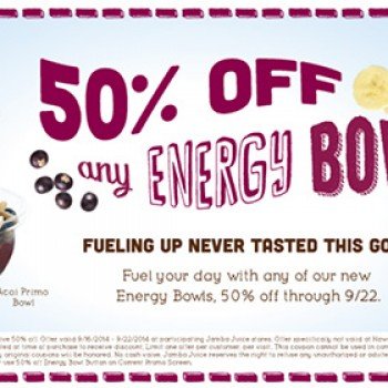 jamba juice half off energy bowls coupon free 4 seniors