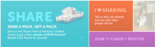 Kleenex share page