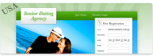 The Senior Dating Agency homepage