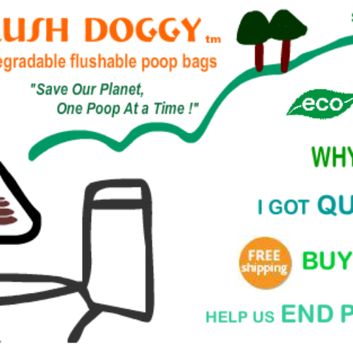 Free Flush Doggy Flushable Poop Bags