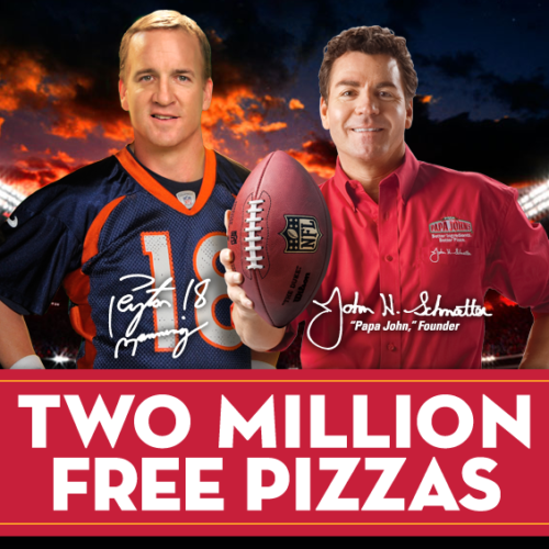 Papa John's 2 Million Free Pizzas