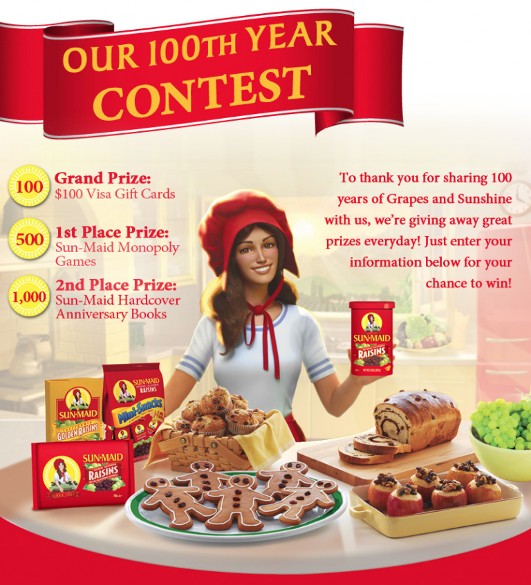 Sun-Maid Girl 100th Year Contest