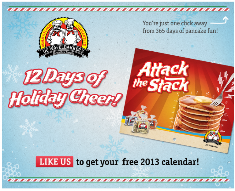 Free De Wafelbakkers Wall Calendar