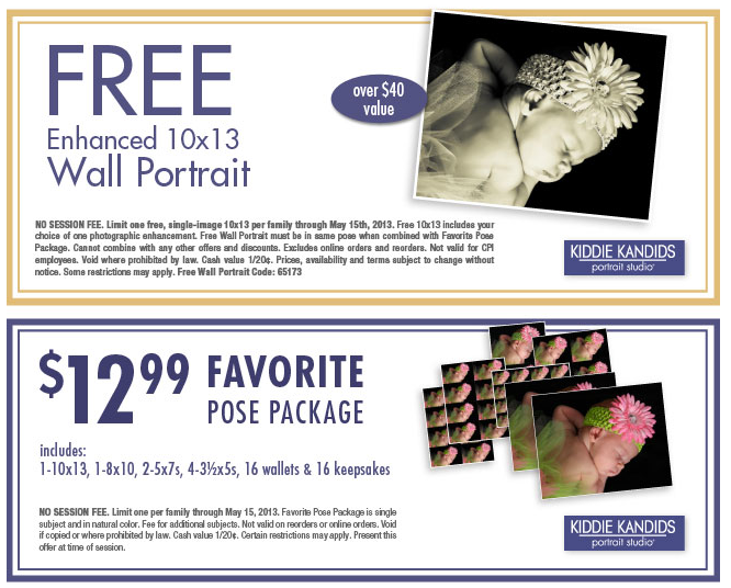 Kiddie Kandids: Free 10×13 Wall Portrait