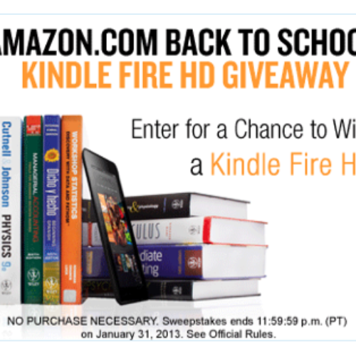 Amazon: Kindle Fire HD Giveaway