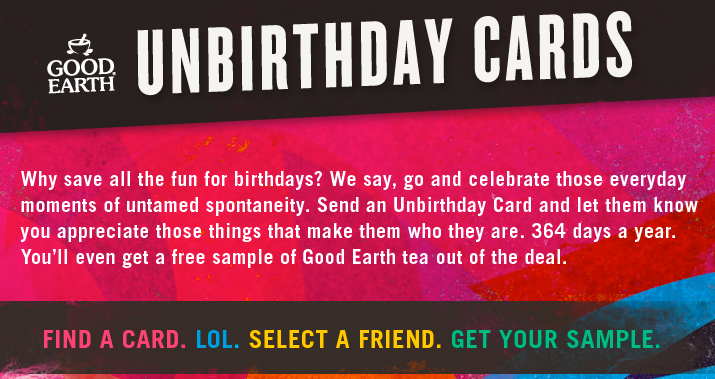 Good Earth Tea ‘UnBirthday’ Samples