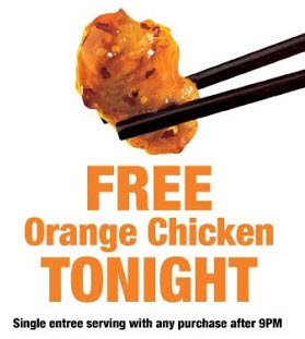 panda express free orange chicken