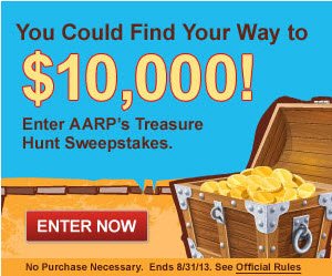 aarp treasure hunt sweepstakes