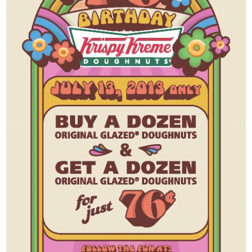 Krispy Kreme Buy 1 Dozen Glazed Doughnuts and Get 1 Dozen for 76¢ « Free 4 Seniors