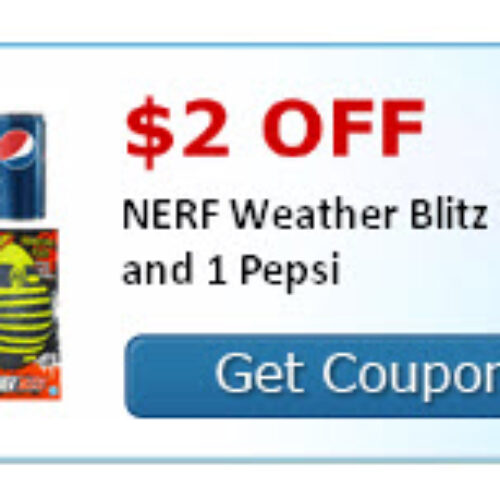 $2.00 off NERF Weather Blitz Football and 1 Pepsi!