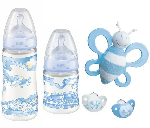 nuk pacifier and nuk bottle