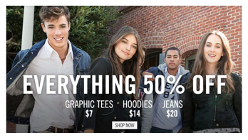 Aeropostale 50% off