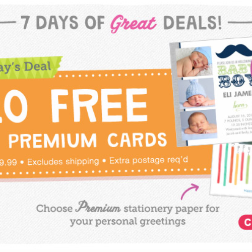 Walgreens: 20 Free 5x5 Premium Cards - Today Only