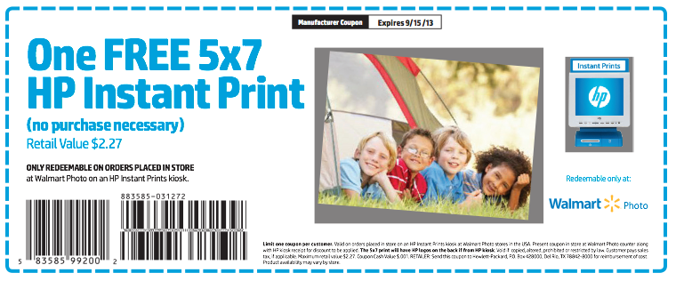 Free HP Instant Print Coupon