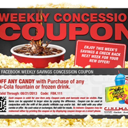 Cinemark Weekly Concession Coupon