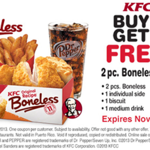 KFC: Buy One Get One Free Combo Meal Coupon