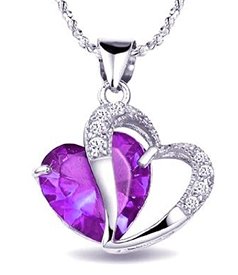 Amethyst Heart Pendant