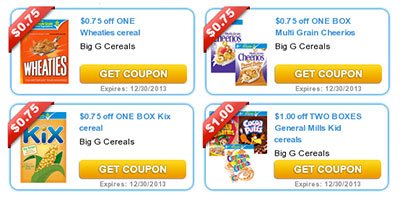 Cereal Coupons