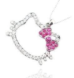 Hello Kitty Head Pendant & Necklace Only $1.49 + Free Shipping