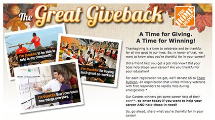 Home Depot The Great Giveback