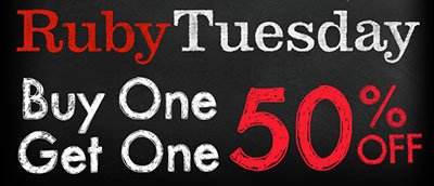 Ruby Tuesday BOGO 50% Off Entree