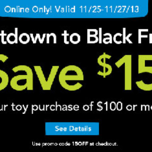 Toys R Us: $15 Off $100 Coupon