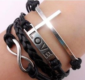 Vintage Silver Cross Bracelet