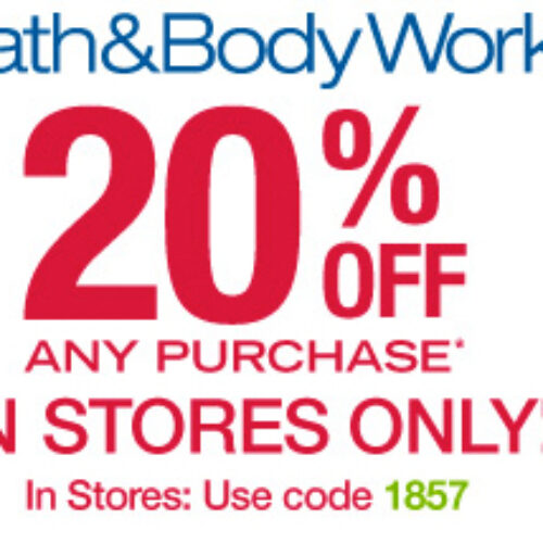 Bath & Body Works: 20% Off Any Purchase