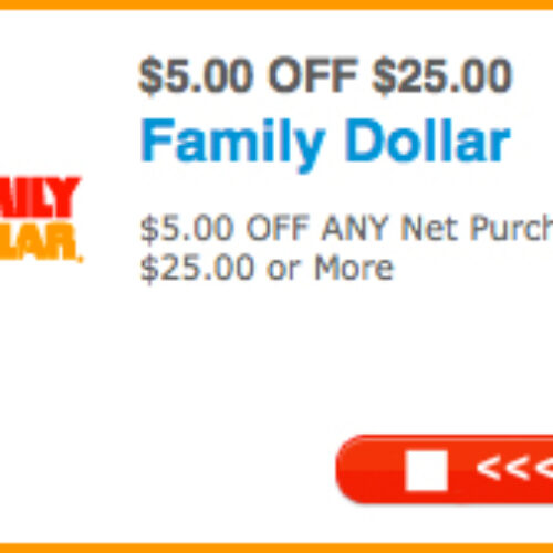 Family Dollar: $5 Off $25 Coupon