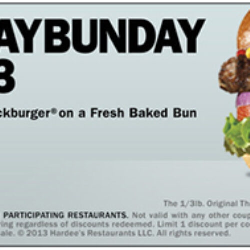Hardee's: Buy One Get One Free Thickburger - Today Only