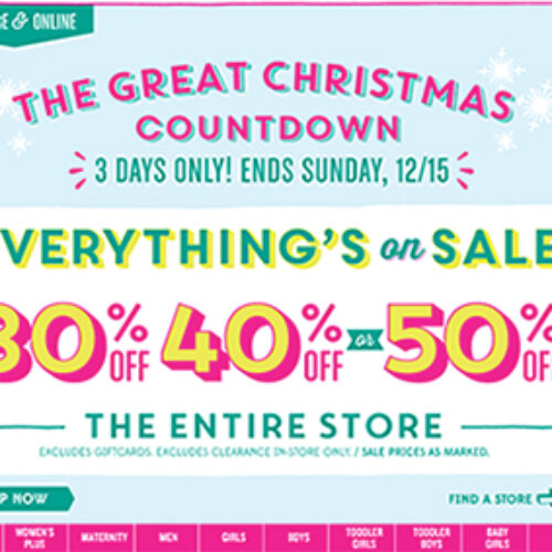 Old Navy: Up To 50% Off Everything Sale - Ends Dec 15th
