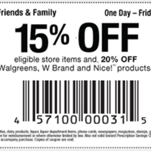 Walgreens Friends & Family Day: Today Only