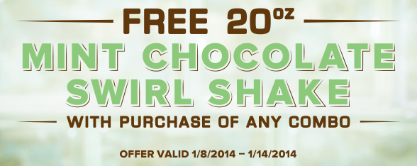 Arby’s: Free Mint Chocolate Swirl Shake W/ Purchase
