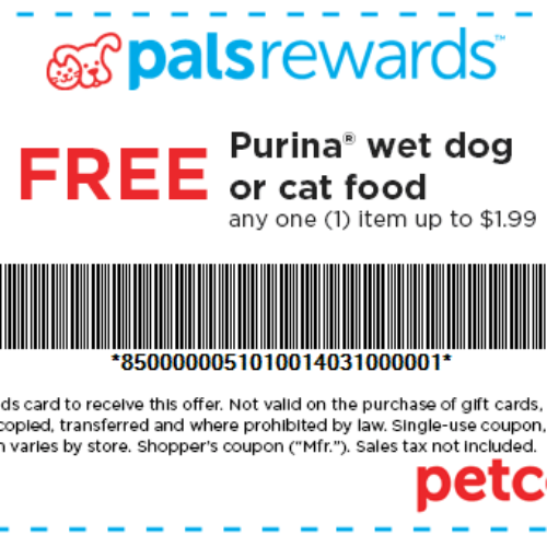 Petco Pals Rewards: Free Purina Wet Dog or Cat Food