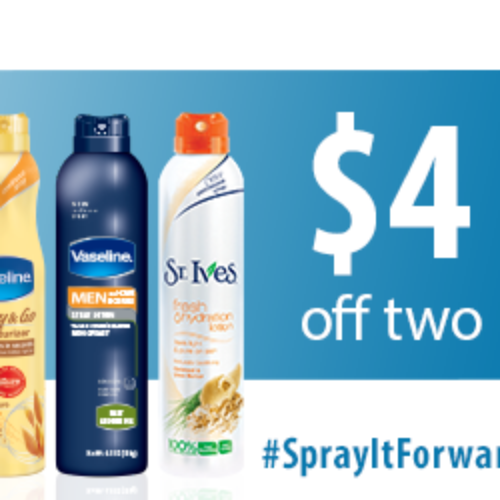 Vaseline & S​t. Ives: Spray It Forward $2.00 Coupon