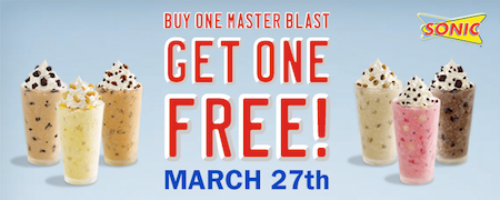 Sonic: BOGO Master Blasts All-Day on March 27th