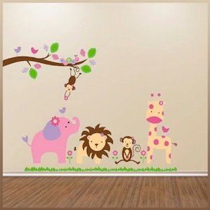 Jungle Animal Decal Wall Art Only $4.69 + Free Shipping