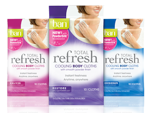 Free Ban Total Refresh Cooling Body Cloths Samples