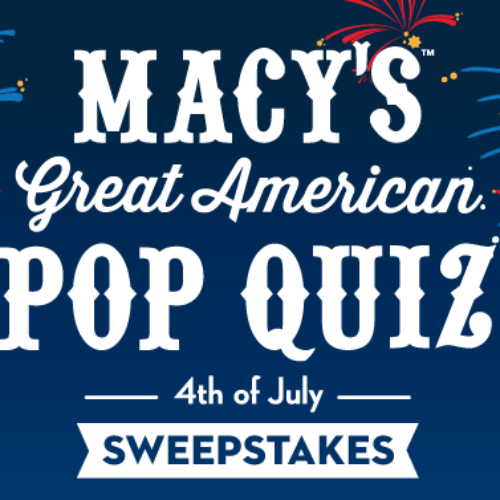 Macy's: Great American Pop Quiz Sweepstakes