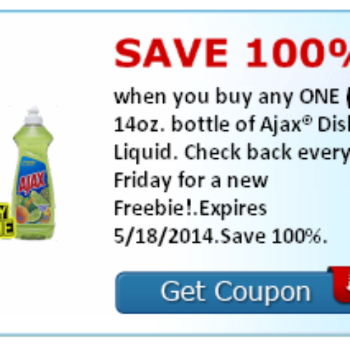 Free Ajax Liquid Dish Soap - Expires 5/18
