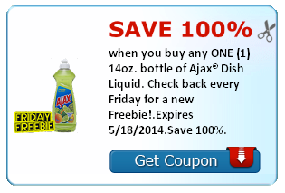 Free Ajax Liquid Dish Soap – Expires 5/18