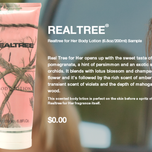 Free Realtree For Her Body Lotion Samples