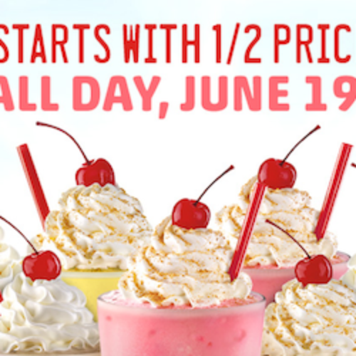 Sonic: Half Priced Shakes All-Day June 19th!