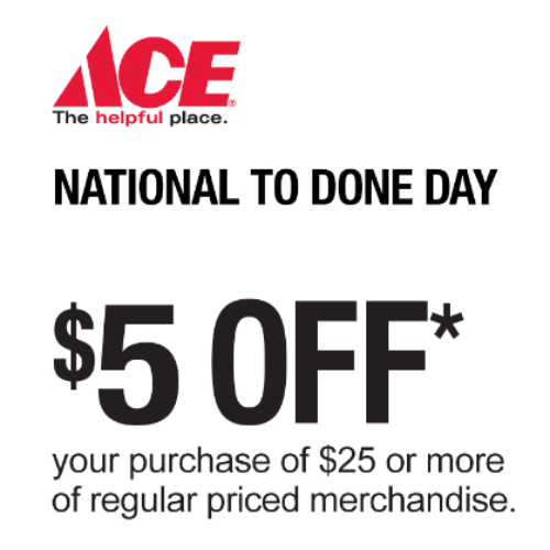 Ace Hardware: $5 Off $25 Or More - Expires 7/27