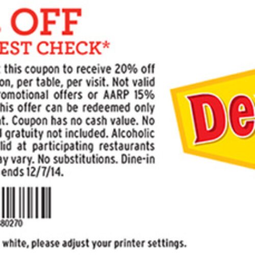 Denny's 20 Off