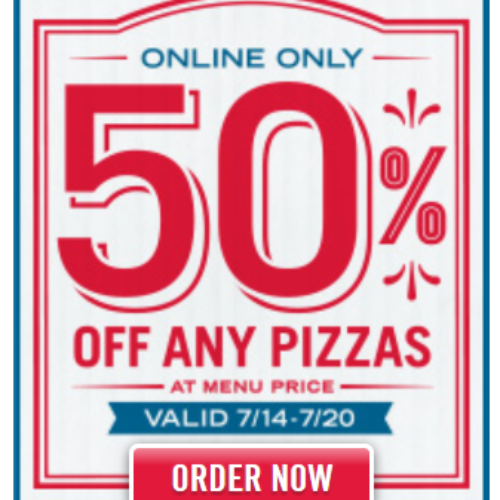 Domino's: 50% Off Any Pizza Online