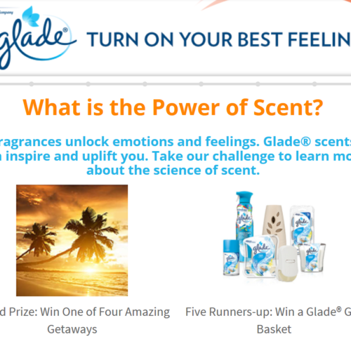 Glade: Win An Amazing Getaway or Gift Basket
