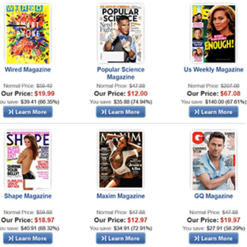 Discount Mags: 50% Off Best-sellers