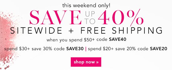 e.l.f. cosmetics sale 40% off