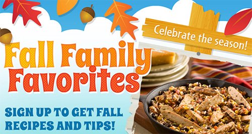Fall scene and recipe book
